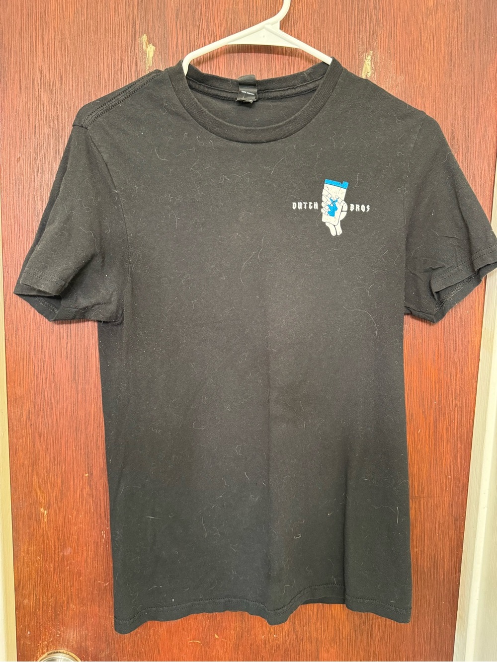 Dutch Bros Black Tee with Blue & White Logo